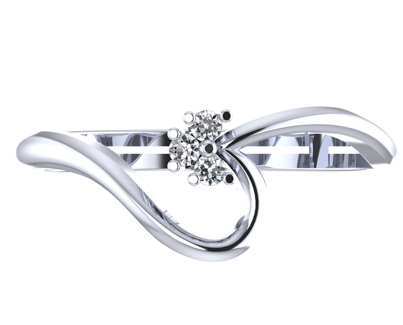 925 Sterling Silver Adjustable Crystal Adjustable Ring for Women - Image 1