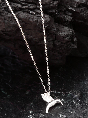 KUNUZ 925 Sterling Silver Bird Pendant with Chain for Women