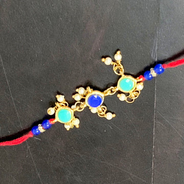 GoldPlated Kundan Rakhi For Brother