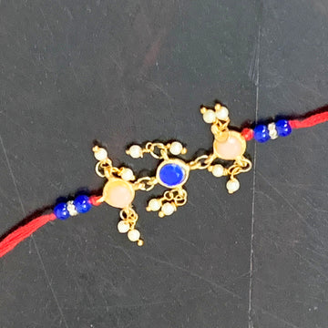 GoldPlated Kundan Rakhi For Brother