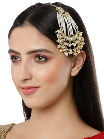 Gold Plated Handcrafted Kundan Passa for Women