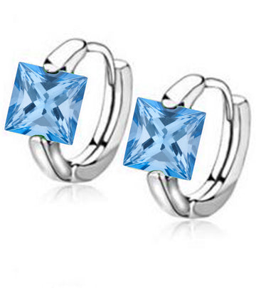 Platinum Plated Swiss Cubic Zirconia Earrings