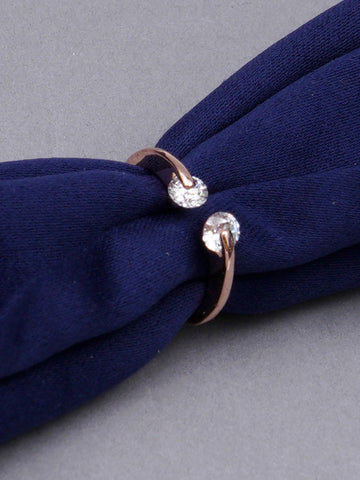 Rose Gold Plated Trendy Elegant Austrian Crystal Adjustable Ring for Women