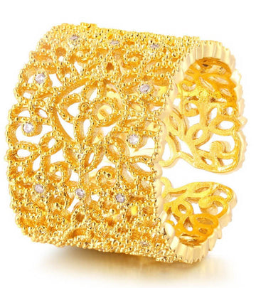 Goldplated Filigree Band Ring