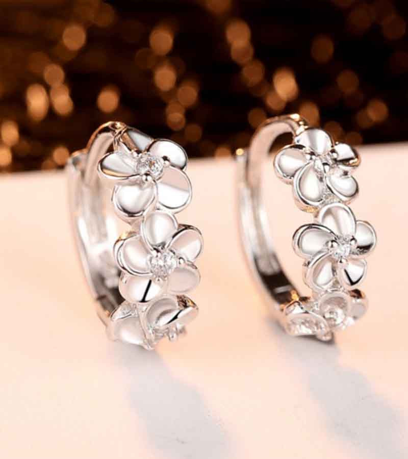 Platinum Plated Austrian Crystal Clip-On Earrings