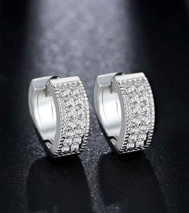 Platinum Plated Austrian Crystal Clip-On Earrings