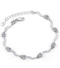 Karatcart Platinum Plated Austrian Crystal Bracelet  By  Karatcart.com