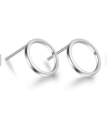 Karatcart Platinum Plated Circle Shaped Stud Earrings  By Karatcart.com