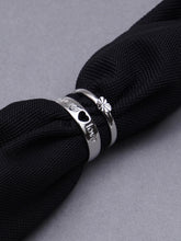 Platinum Plated Heart Shaped Adjustable Couple Ring