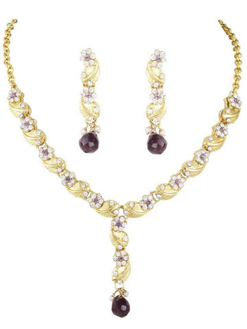 Purple Traditional Jewellery Set