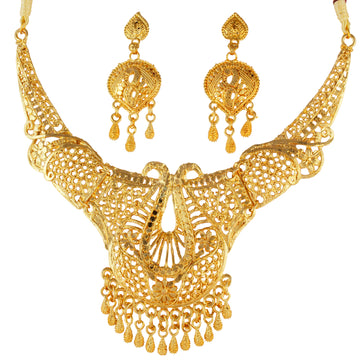 Gold Forming Necklace Set