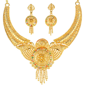 Gold Forming Necklace Set