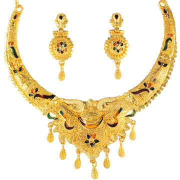 Gold Forming Necklace Set