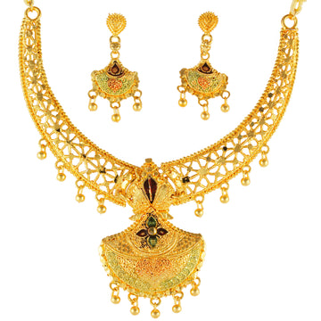 Gold Forming Necklace Set