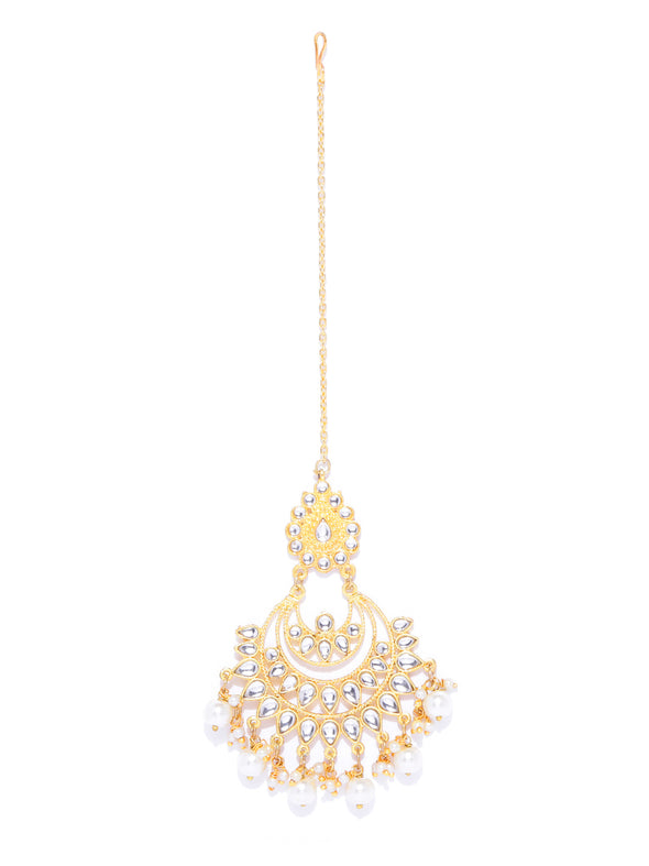 Karatcart Kundan Gold Bridal Choker Necklace Set