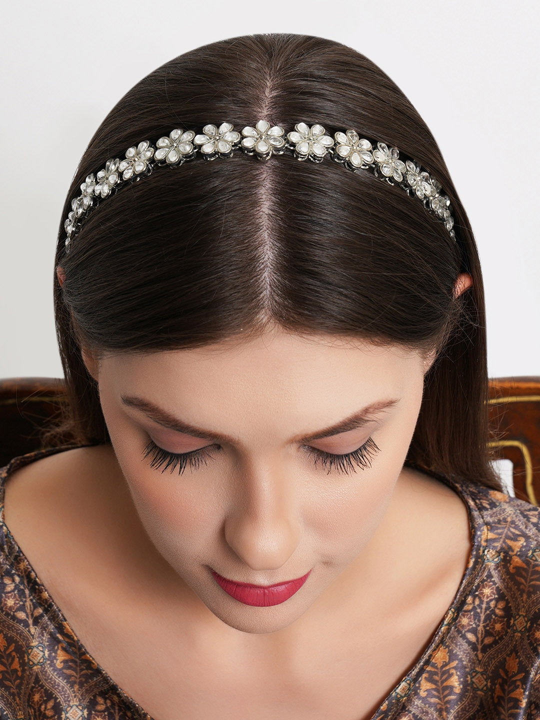 Women Silver-Toned Embellished Hairband
