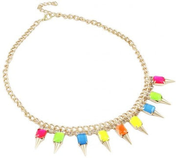 Karatcart Spiky Head Neon  Alloy Necklace